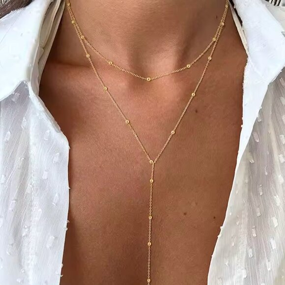 14K Gold filled Layering Necklace - Picture 2 of 5